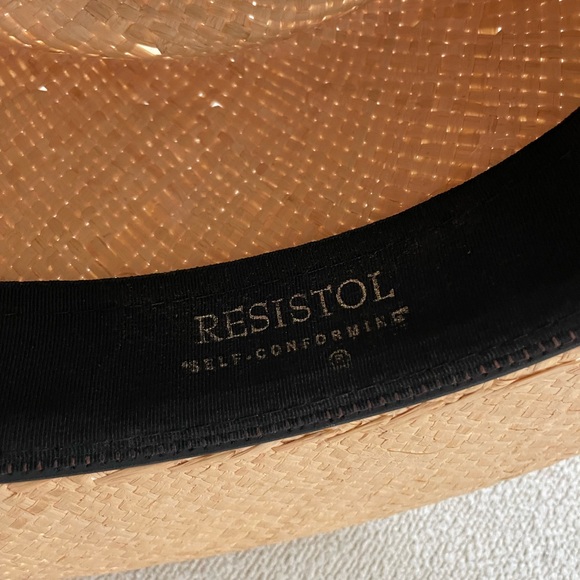 Vintage Straw Resistol Hat with Feather - Picture 4 of 4